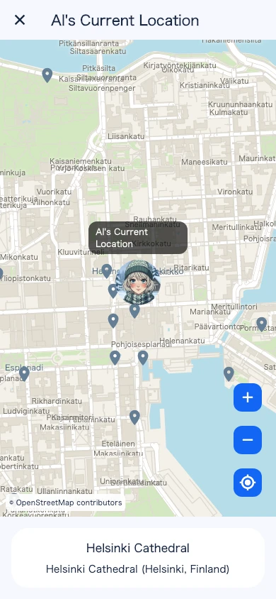 AI Call app screen: helsinki